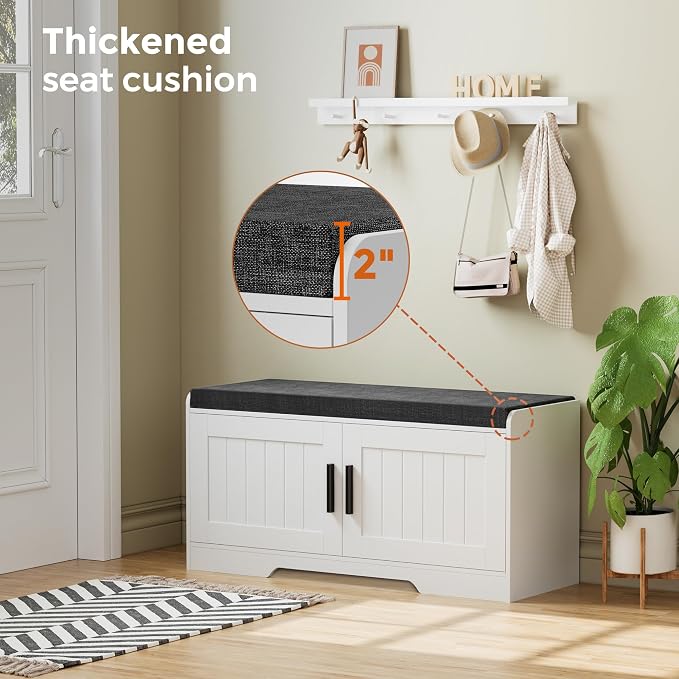 Homleke 2-Tier Storage Bench, Shoe Bench - Image 4
