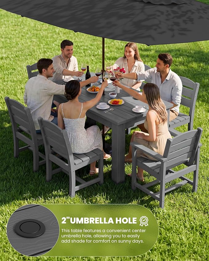 SERWALL HDPE Dining Set for 10 – 2 Tables, 8 Armless + 2 Armchairs. Includes 10 - Image 3