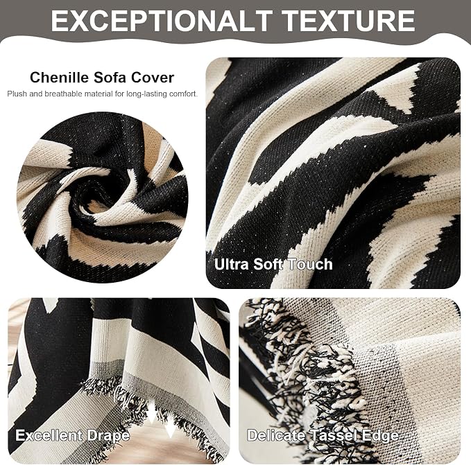 VClife Bohemian Sofa Cover for Couch, Washable 3-Seaters Couch Cover for Dog - Image 3