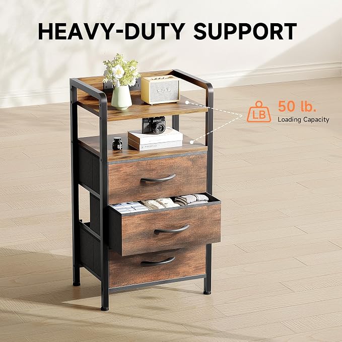 Lazzanto Night Stand Bedside Table Bedroom - Image 7