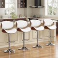 YaFiti Bar Stools Set of 4, Modern Pu Leather Swivel Adjustable Bar Stool by YaFiti