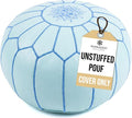 Marrakesh Gallery Genuine Leather Round Pouf Unstuffed by MarrakeshGallery