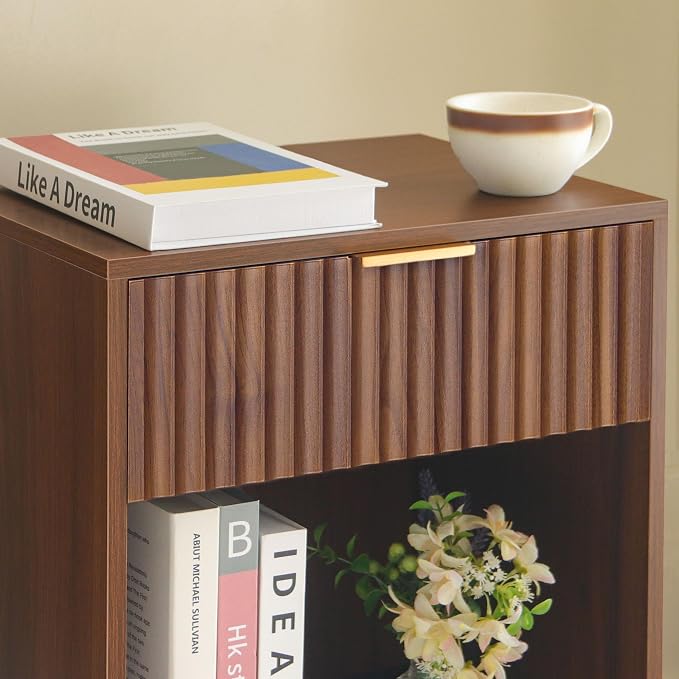 Fultyle Walnut Nightstand, Modern Night Stand - Image 7