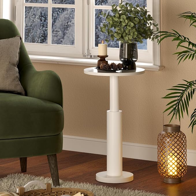 LAATOOREE Small Round Side Table, Accent Drink Coffee Table, Pedestal End Table - Image 2