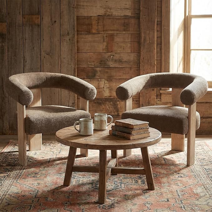 VKNOW Accent Chair Living Room Chairs Set of 2, Modern Upholstered Arm Chair - Image 9