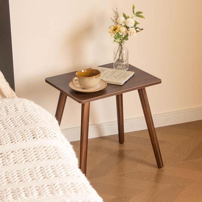 Small Side Table, Mid Century Modern End Tables Living Room, Wood Accent Bed - Image 7