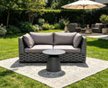 TWT 3-Piece Woven Rope Patio Furniture Set, 2 Outdoor Armchairs by TWT