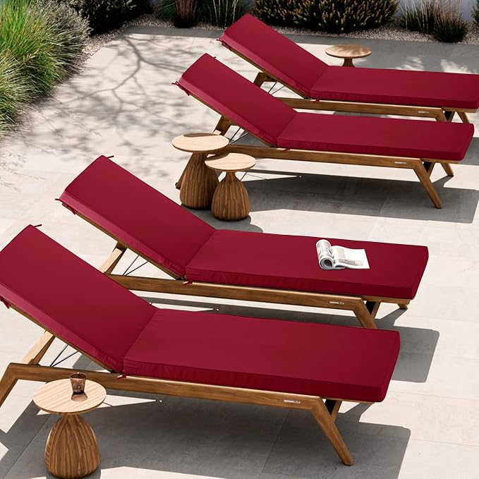Chaise Lounge Cushion Outdoor, Waterproof and Stain-Resistant Lounge Deck - Image 7