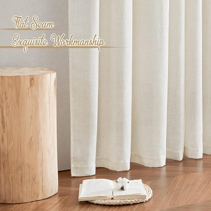 NICETOWN 120 inch Curtains Linen Blend - Image 9