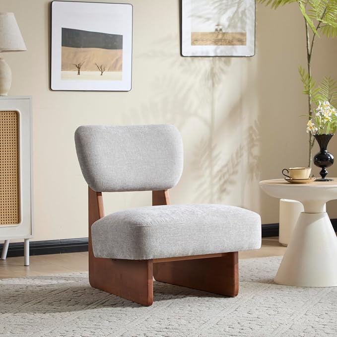 GDFStudio Upholstered Armless Accent Chairs Set of 2 Modern Side Chair - Image 6