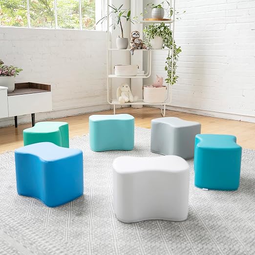 ECR4Kids SoftZone Toddler Modular Stool Seating Set, Classroom Furniture - Image 10