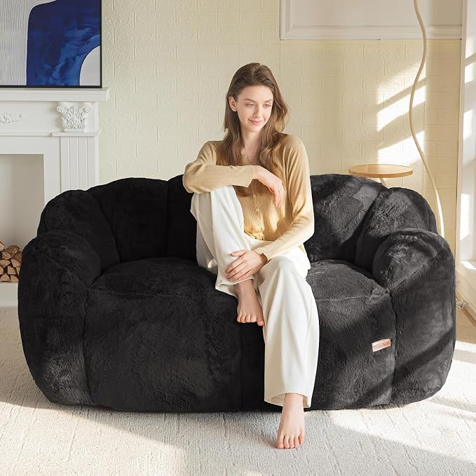 MAXYOYO Bean Bag Chair for Adults, Loveseat Floral Shaped Bean Bag Sofa by MAXYOYO