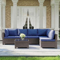 MOCHITO 7 Pieces Outdoor Patio Furniture Sets, All-Weather Sectional Sofa Dark by Unknown