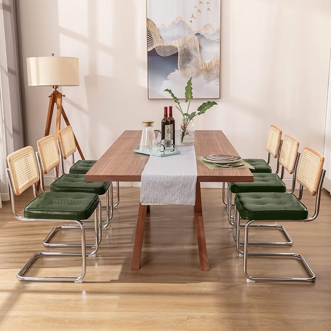 Zesthouse Natural Rattan Dining Chairs Set of 6, Modern Dining Room Chairs by Zesthouse