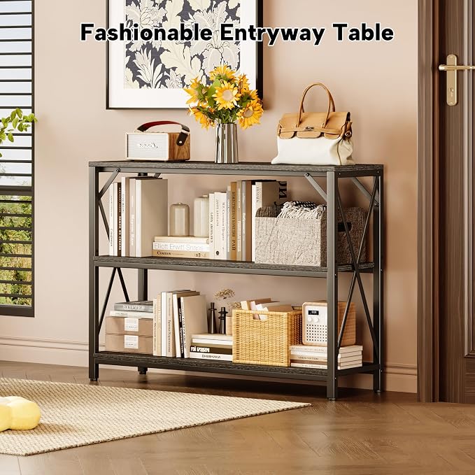 Homeiju Entry Table 40" Width, 3-Tier Entryway Table - Image 4
