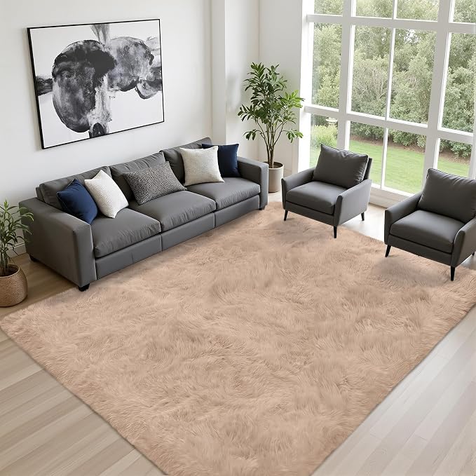 8x10 Area Rugs for Living Room Bedroom: Ultra Soft Fluffy Shag Rug Upgrade - Image 2