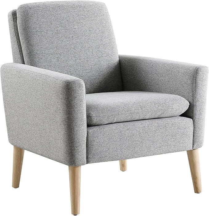 Accent Chair Set of 2 Living Room, Fabric Upholstered Comfy Reading Chair - Image 3