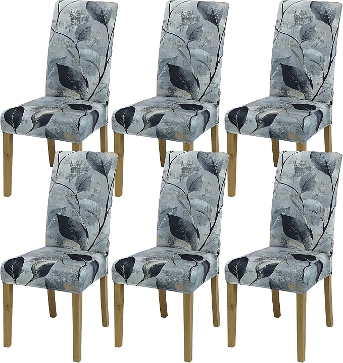 BIETYONE Stretch Dining Chair Covers Set of 6, Soft Removable Washable Kitchen by BIETYONE
