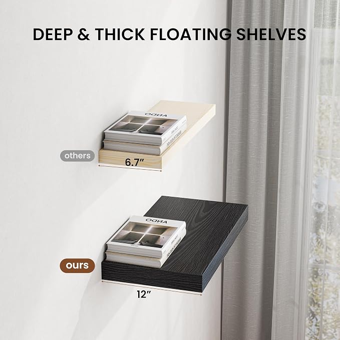 Dreamland 32" Floating Shelves for Wall, Wall-Mounted Shelves for Bedroom - Image 8