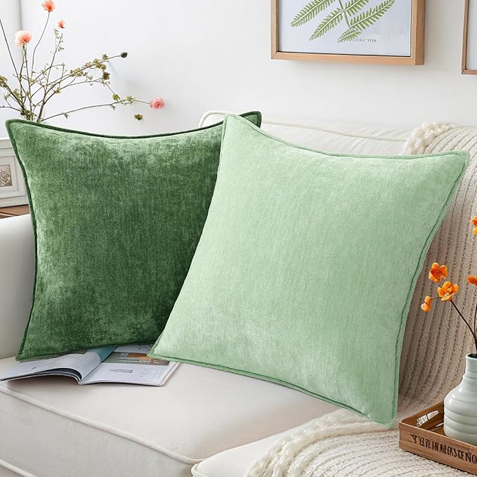 decorUhome Summer Couch Euro Sham Throw Pillow Covers 22x22 Set of 2, - Image 4