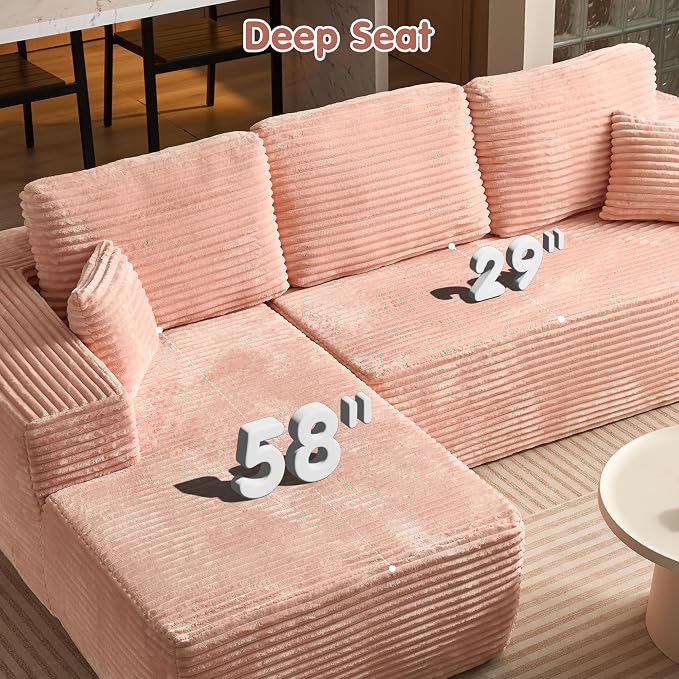 ovios 104" Cloud Boneless Couch - Image 3