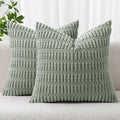 MIULEE Pack of 2 Spring Corduroy Decorative Throw Pillow Covers 12x12 Inch Soft by MIULEE