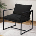 Kromax Sling Accent Chair, Cozy Living Room Chairs, Square Metal Frame by KROMAX