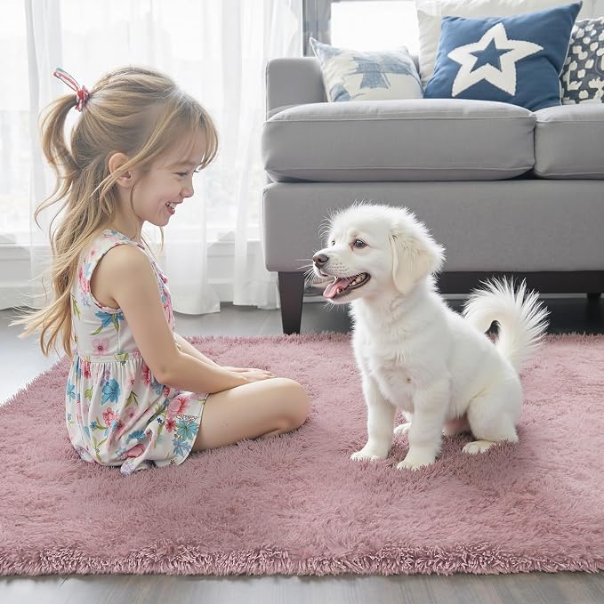 Rugs for Living Room 5x8, Alfombras para Salas Shag Large Plush Soft Area Rug - Image 4