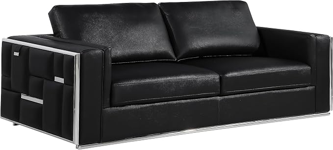 Blackjack Furniture Catania Modern Top Grain Italian Leather Sofa Set - Image 2