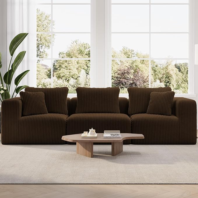 Novilla 106" Modular Sectional Sofa, Modern Cloud Sectional Couch by Novilla