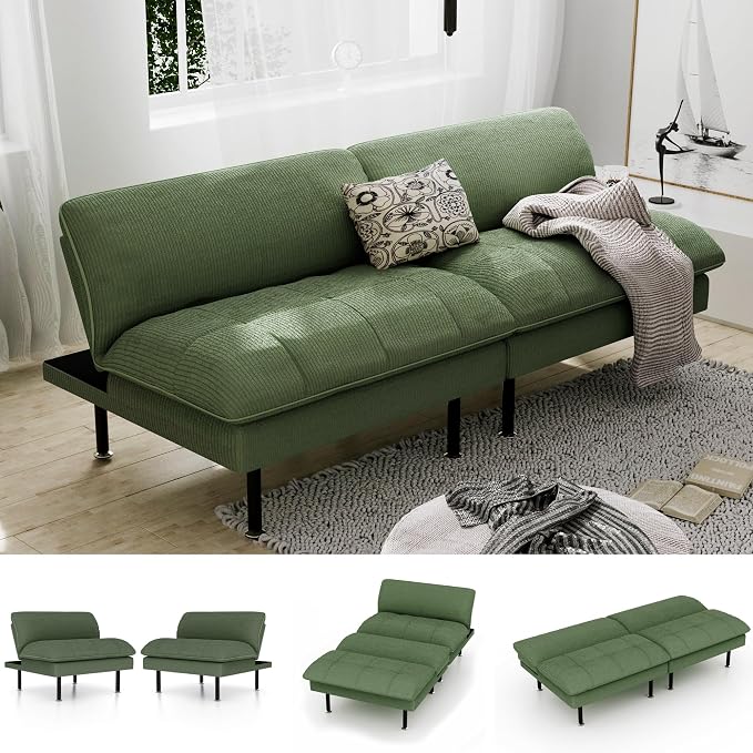 Ribilake 70" Futon Sofa Bed, 4 in 1 Multi-Function Couch Sleeper by RIBILAKE