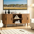 Mxtxmy 51" Fluted TV Stand, Mid-Century Modern Entertainment Center by Mxtxmy