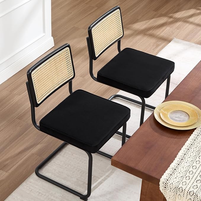 Zesthouse Natural Rattan Dining Chairs Set of 4, Modern Dining Room Chairs - Image 8