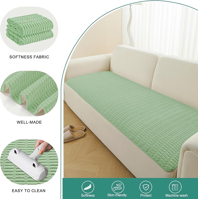 Foxdecor Couch Covers for Sofa, Chaise Cover Sofa Seat Covers, Anti-Slip Dog - Image 3