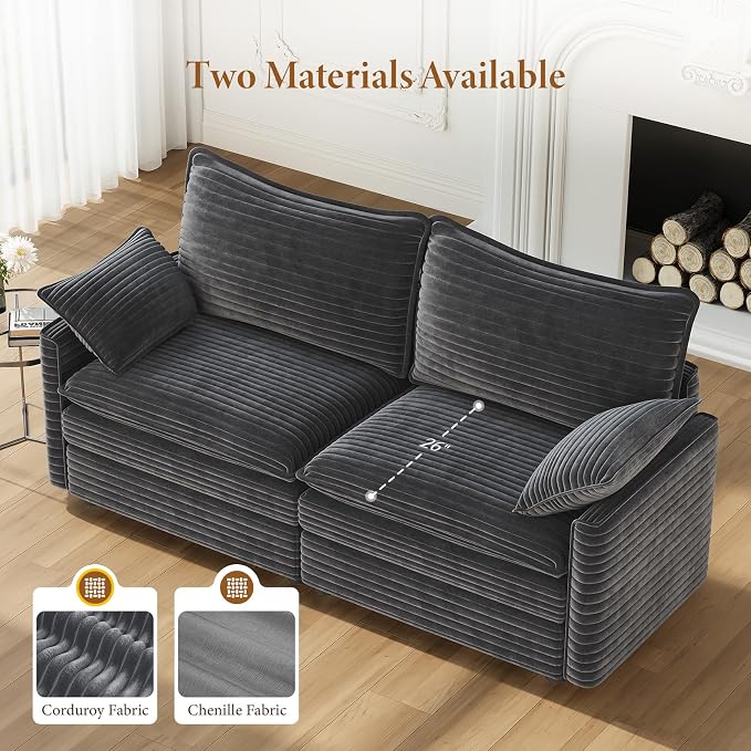 Vesgantti 74" Loveseat Sofa for Living Room, Comfy Cloud Couch Deep Seat - Image 4