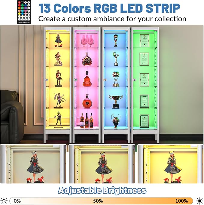 5-Tier Glass Display Cabinet - Image 2