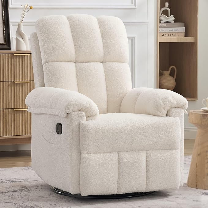 Korser Recliner Chair, Swivel Rocker Recliner Chair by KORSER