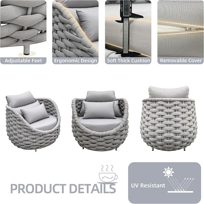 TWT 3 Piece Patio Furniture Set - Image 6