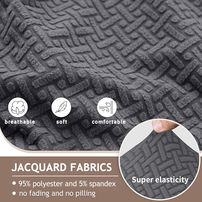 ALIECOM Recliner Sectional Couch Covers L Shape Stretch Corner Reclining - Image 4