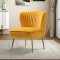 HULALA HOME Velvet Accent Chair, Modern Upholstered Cute Side Chair by HULALAHOME