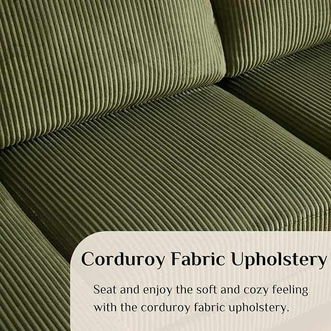 Karl home U-Shape Sectional Sofa Couch 111" Modern 4-Seat Sofa - Image 3
