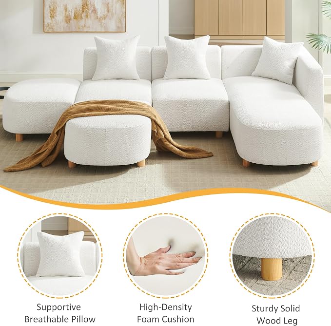 VANOMi 109.84" Modular Sectional Sofa - Image 4