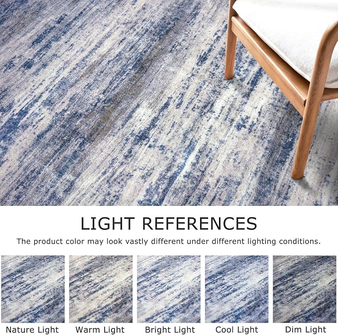 KOZYFLY Modern Abstract Washable Rug Runner 2.6x12 Hallway Rug Runner Non-Slip - Image 4