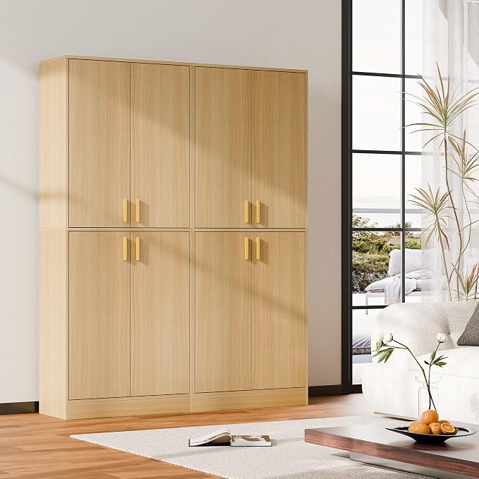 Cozy Castle Kitchen Pantry Cabinet, Freestanding Food Storage Organizer - Image 8