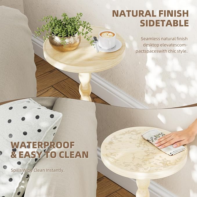 Simple Trending Round Side Table, Small Drink Table, Beside End Table - Image 5
