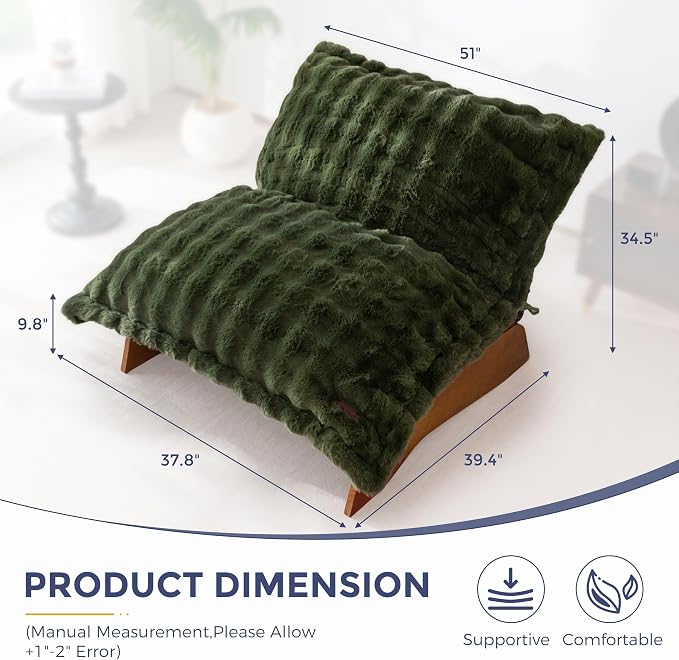 MAXYOYO Adjustable Living Room Chair, Convertible Bean Bag Chair & Recliner - Image 2