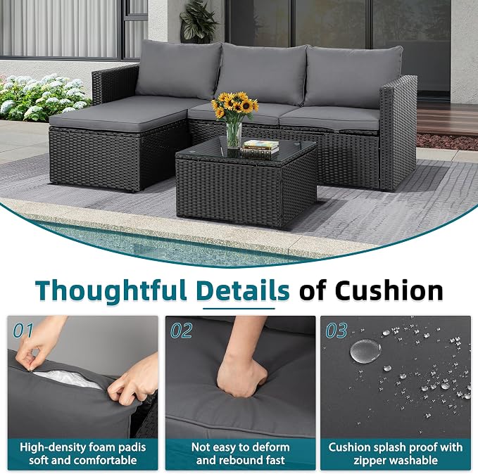 SUNLEI 4-Piece Patio Furniture Set - Image 5
