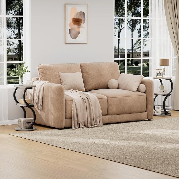 JUSTOGO Small Round Side Table, 3-Tier End Table - Image 9