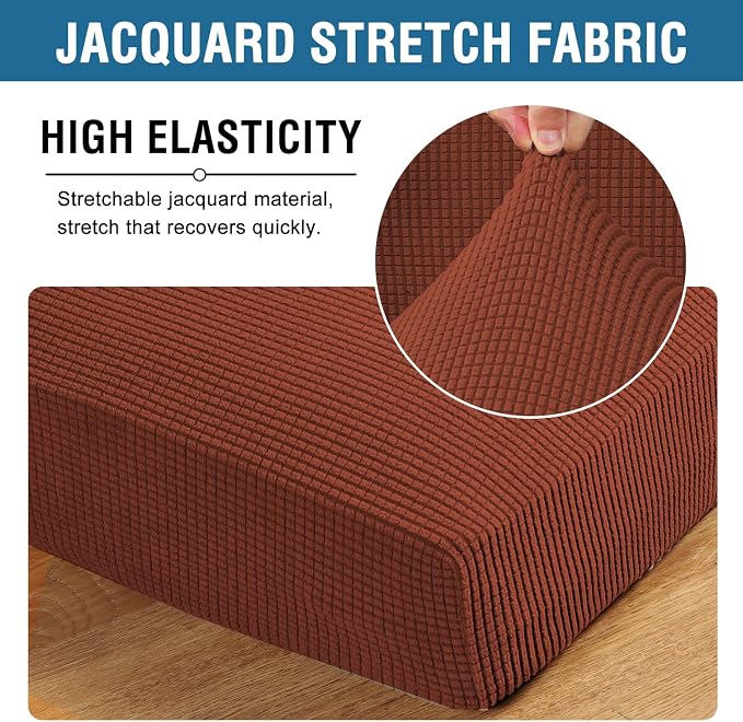 H.VERSAILTEX High Stretch Couch Cushion Covers, Chair Sofa Seat Slipcovers - Image 4