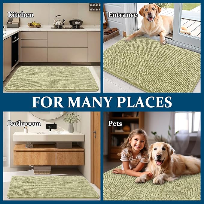 OLANLY Dog Door Mat for Muddy Paws 50x30, Absorbs Moisture and Dirt, Absorbent - Image 8